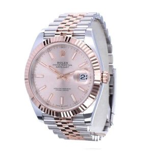 rolex-datejust-41mm-126331-sundust-rose-gold-jubilee-gold-dial-replica-600x600