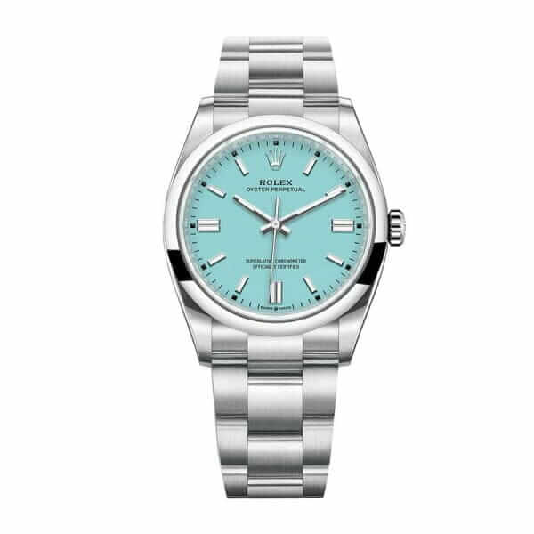 rolex-oyster-perpetual-aqua-dial-126000-replica-600x600