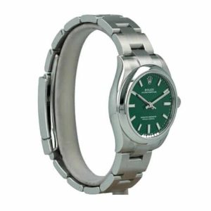 rolex-oyster-perpetual-green-dial-left