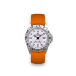 Replica Rolex Explorer II 42mm White Dial Orange rubber band or steel band