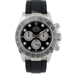 Daytona Cosmograph White Gold Black Diamond Dial Oysterflex 2023 - 126519LN