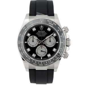 Daytona Cosmograph White Gold Black Diamond Dial Oysterflex 2023 - 126519LN