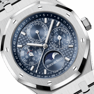 Close-up of the watch case