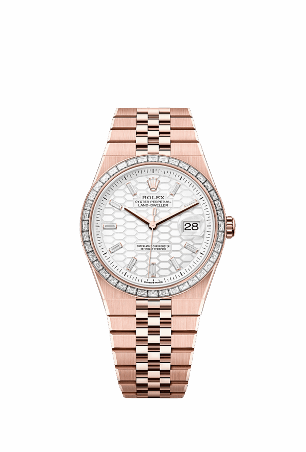 Land-Dweller 40, Oyster, 40 mm, Everose gold and diamonds, Dial Inten