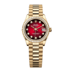 Rolex Datejust 31 Oyster, 31 mm, yellow gold and diamonds