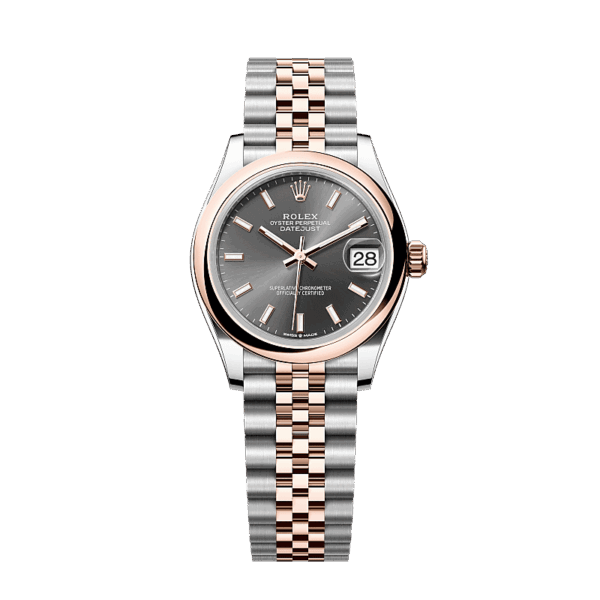 Datejust 31, Oyster, 31 mm, Oystersteel and Everose gold, Dial Slate,