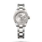 Rolex Lady Datejust 28 White Gold Steel Silver Diamond IX Dial Replica watch