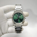 Salvatore Ferragamo F-80 Green Dial Steel Strap