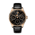 IWC Portugieser Rose Gold men's automatic mechanical watch in Black Replica Watch IW503702