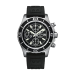 Breitling Superocean Chronograph 44 Black Dial Rubber Strap