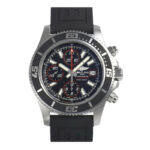 Breitling Superocean Chronograph 44 Black & Red Dial Rubber Strap