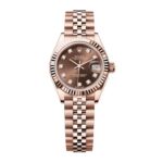 Rolex Lady Datejust 28mm – Ref: 279175-0010 – Chocolate Dial, 18K Rose Gold Jubilee Bracelet Women’s Watch